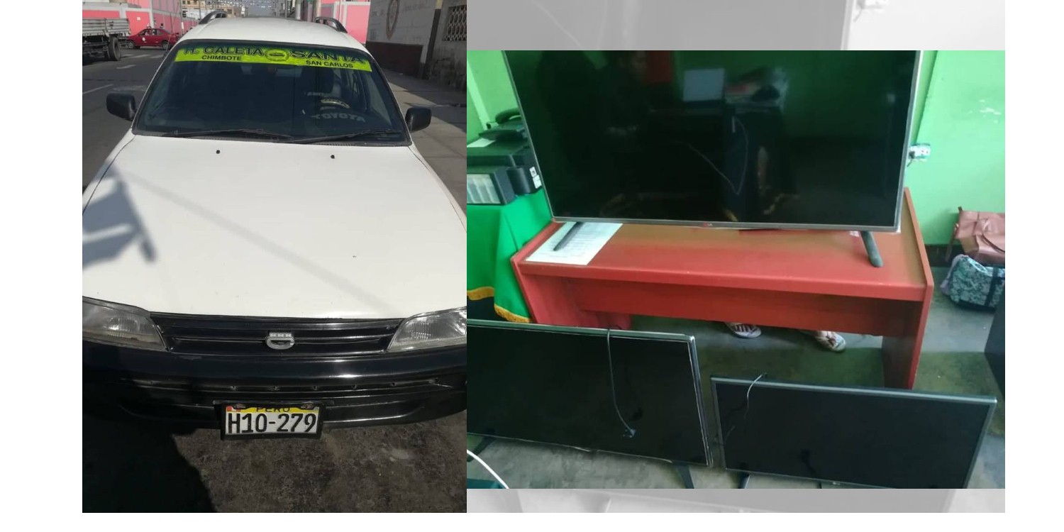 Chimbote: detienen a tres sujetos que portaban tres televisores sin ninguna documentación