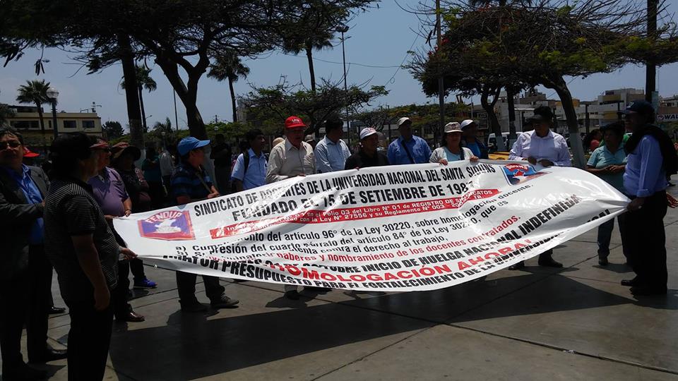 Chimbote: Docentes de la UNS exigen ganar sueldos igual que jueces del Poder Judicial 
