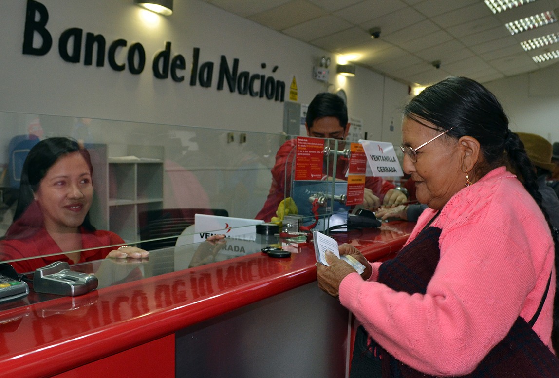 Usuarios de Pensión 65 recibirán atención exclusiva  en Banco de la Nación el domingo 9 de junio