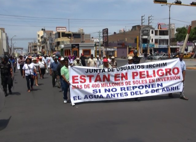 Chimbote: con movilización agricultores exigen inmediato apoyo para el sector 