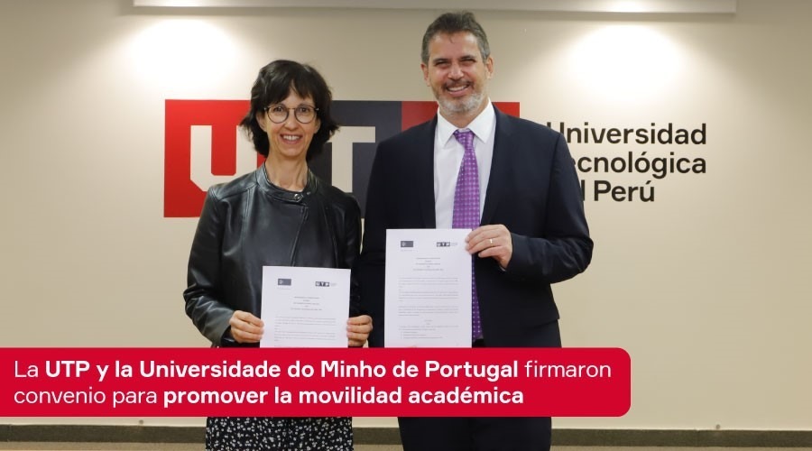 UTP y la Universidade do Minho de Portugal firmaron convenio para promover la movilidad académica 