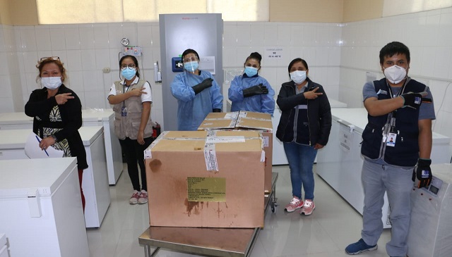 Setenta mil 200 dosis de vacunas Pfizer llegaron a Áncash para vacunar a mayores de 60 años