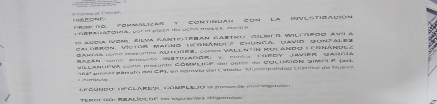 Fiscalía dispone formalizar investigación contra Valentín Fernández por una presunta colusión