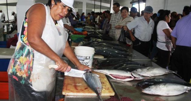 Amas de casa reemplazan el pollo por bonito, caballa y jurel que han aparecido en Chimbote