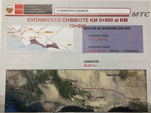 Alcalde de Nuevo Chimbote anuncia que en agosto inicia ejecución de vía de evitamiento