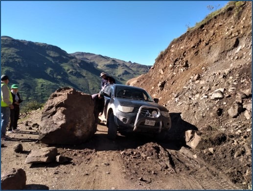 Intensas lluvias en la sierra de Áncash ocasionan bloqueo de vías vecinales