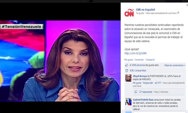CNN canceló cobertura en Venezuela luego de amenazas de Maduro 