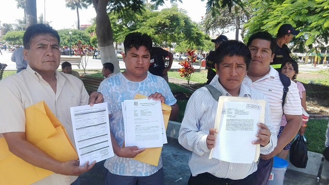 Nueve vigilantes del Ministerio Público piden que les paguen sueldos atrasados en Chimbote