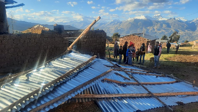 Fuertes vientos afectan viviendas en distrito de Independencia (Huaraz)