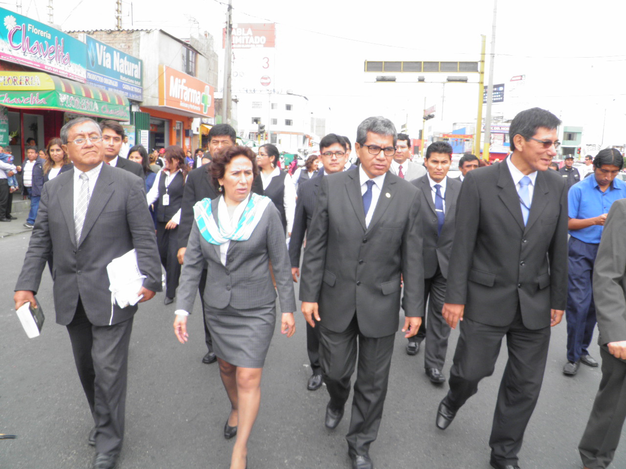 Chimbote: Williams Vizcarra y Nancy Moreno se unieron a movilización por Vía de Evitamiento