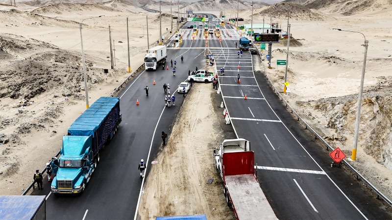 Sutran continúa labor de prevención de siniestros y fiscalización del transporte terrestre en la Vía de Evitamiento Chimbote