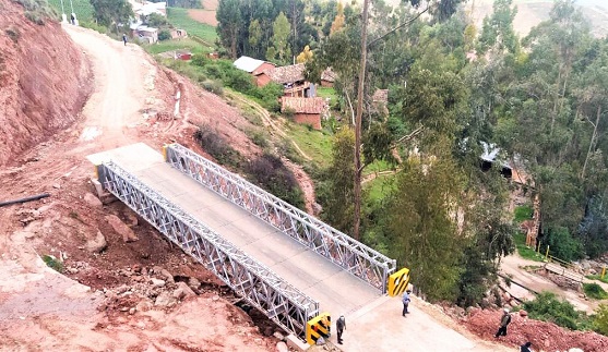 MTC instaló 9 puentes modulares en Áncash en lo que va del año