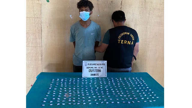 Cayó microcomercializador de drogas con 263 ketes de PBC en Nuevo Chimbote