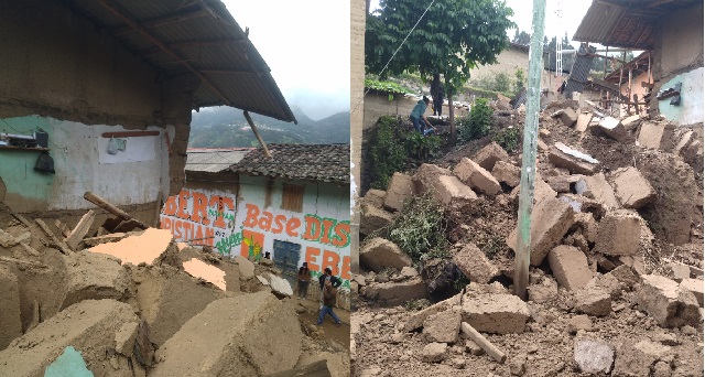 Áncash: intensas lluvias causan estragos en Rapayán, en la provincia de Huari