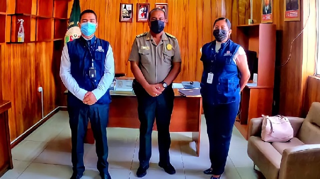 Funcionarios de Onpe del Santa se reúnen con jefe policial por elecciones internas