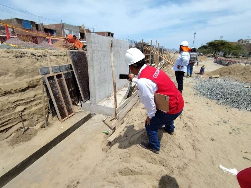 Contraloría alerta riesgos en obra del bulevar en la av. Central de Nuevo Chimbote, que ejecuta la comuna por S/ 20 millones