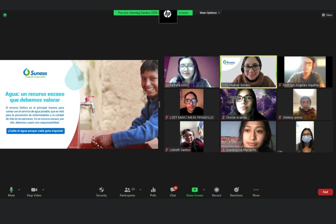 Huaraz: SUNASS capacita a jóvenes organizados sobre normativa para mejorar la calidad de los servicios de saneamiento